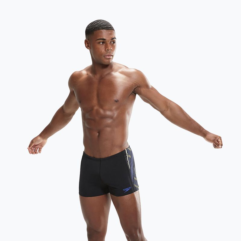 Pantaloncini da bagno Speedo Tech Panel uomo nero/blu croma/spritz 5