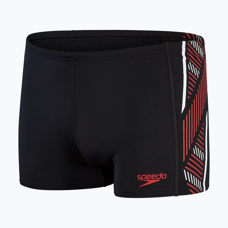 Boxer da bagno Speedo Tech Panel uomo nero/rosso/bianco 4