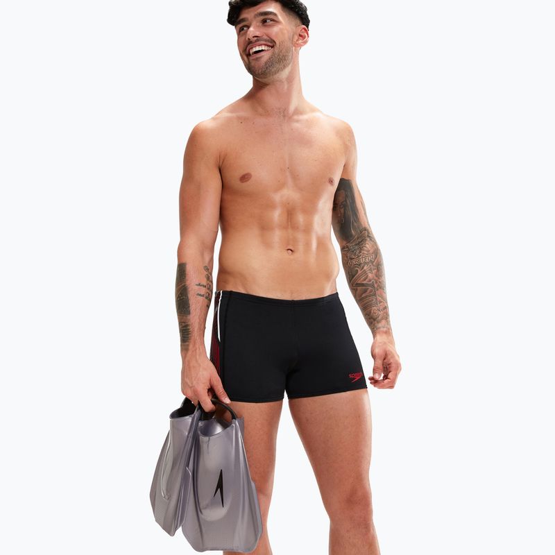 Boxer da bagno Speedo Tech Panel uomo nero/rosso/bianco 5