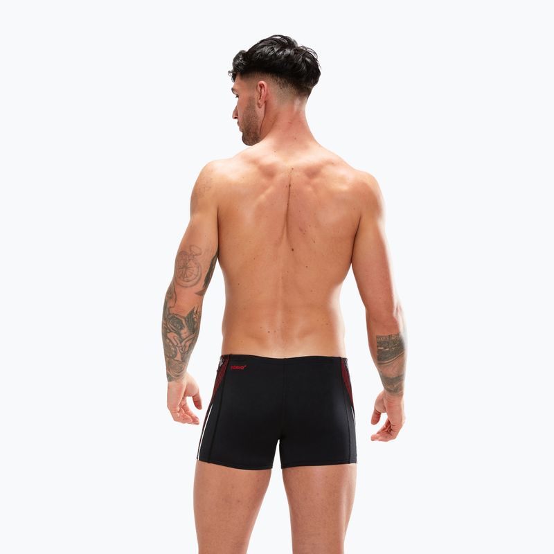 Boxer da bagno Speedo Tech Panel uomo nero/rosso/bianco 6