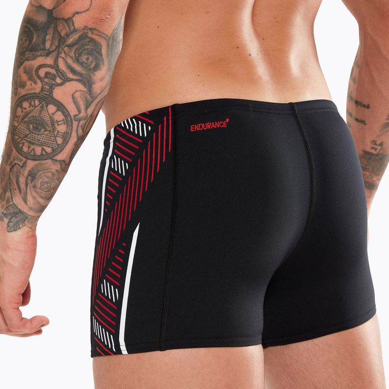 Boxer da bagno Speedo Tech Panel uomo nero/rosso/bianco 8