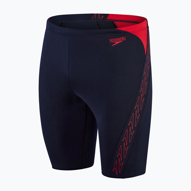 Costume da bagno Speedo Hyper Boom Splice da uomo true navy/fed red 4