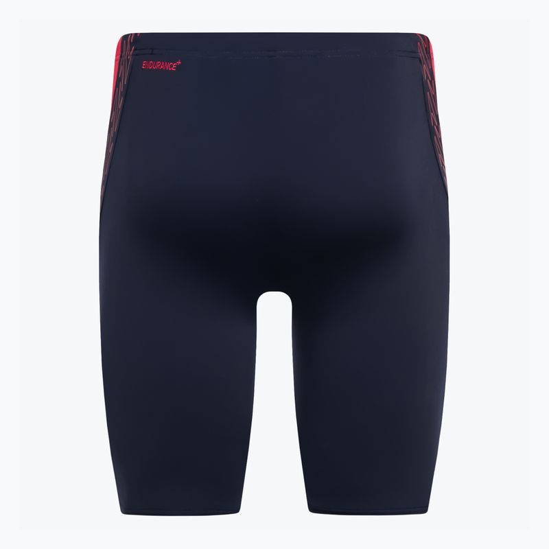 Costume da bagno Speedo Hyper Boom Splice da uomo true navy/fed red 2