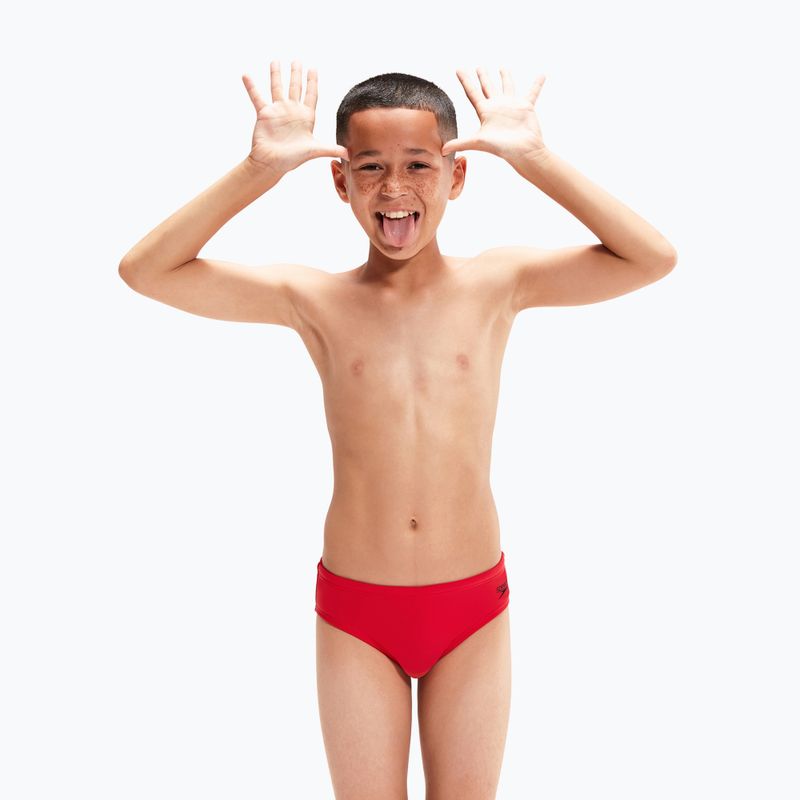 Slip da bagno Speedo Logo fed rosso/nero per bambini 4