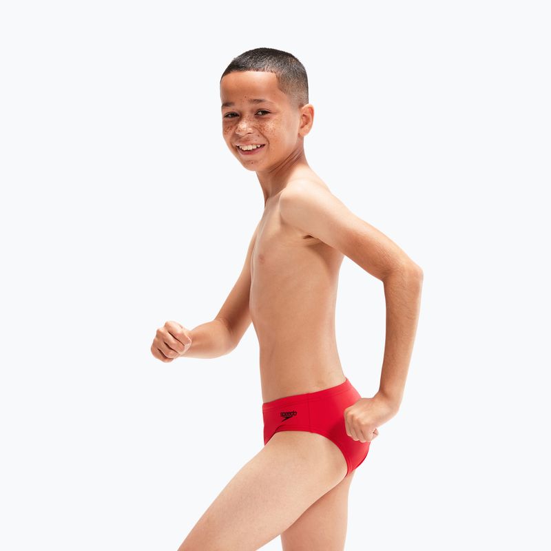 Slip da bagno Speedo Logo fed rosso/nero per bambini 5