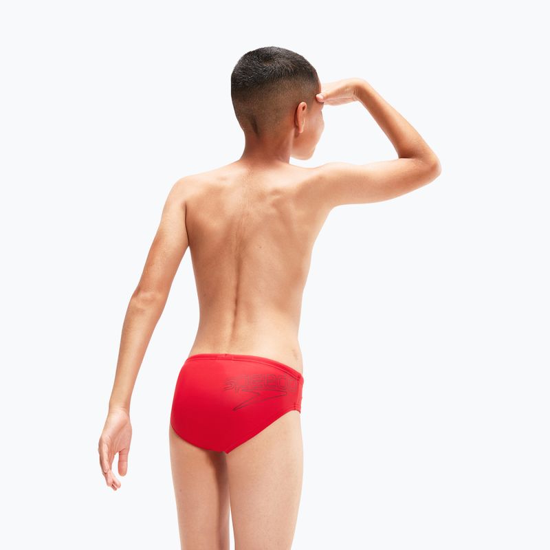Slip da bagno Speedo Logo fed rosso/nero per bambini 6