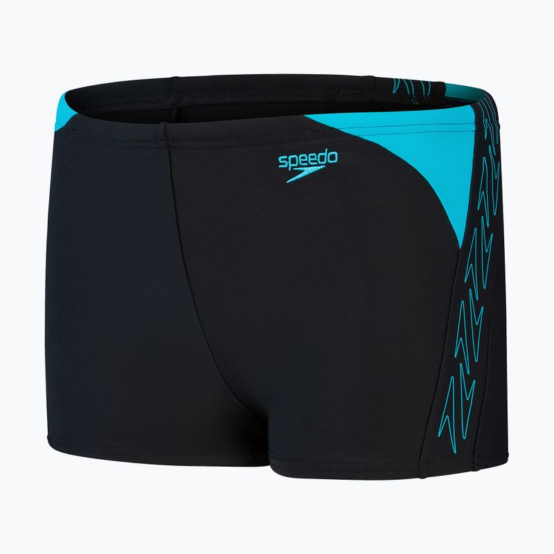 Speedo Hyper Boom Logo Splice, costume da bagno per bambini nero/bullone 4