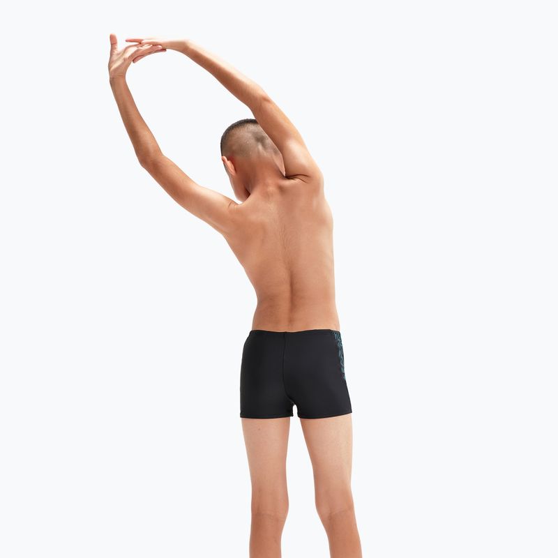 Speedo Hyper Boom Logo Splice, costume da bagno per bambini nero/bullone 7