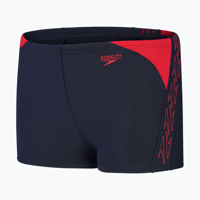 Speedo Hyper Boom Logo Splice - pantaloncini da bagno per bambini true navy/fed red 4