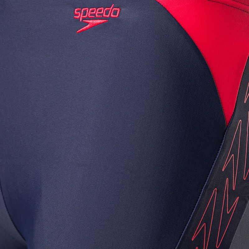 Speedo Hyper Boom Logo Splice - pantaloncini da bagno per bambini true navy/fed red 3