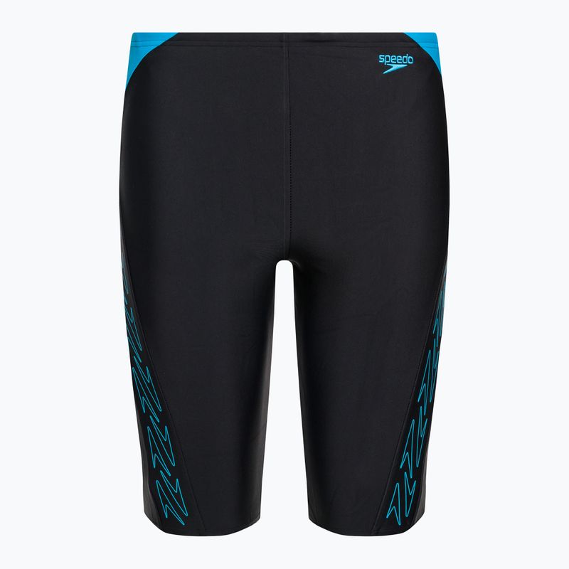 Speedo Hyper Boom Logo Splice, jammer da nuoto per bambini nero/bullone