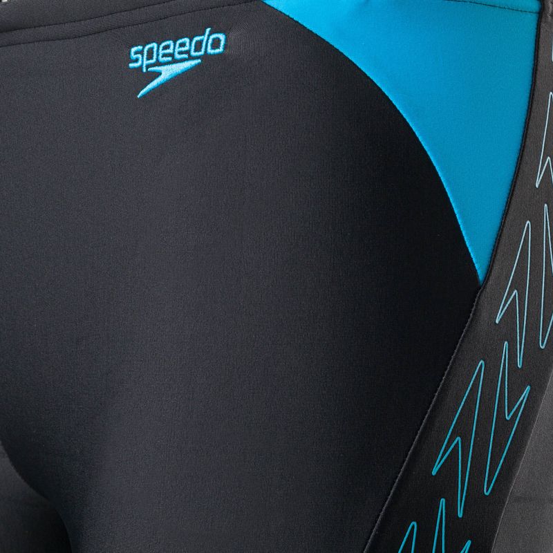 Speedo Hyper Boom Logo Splice, jammer da nuoto per bambini nero/bullone 3