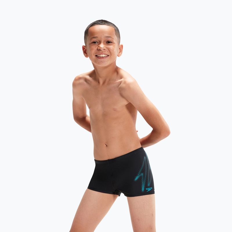 Speedo Hyper Boom Logo Placement pantaloncini da bagno per bambini nero/bullone 5