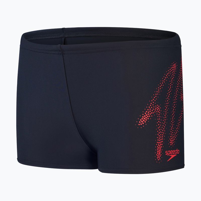 Speedo Hyper Boom Logo Placement - pantaloncini da bagno per bambini true navy/fed red 4