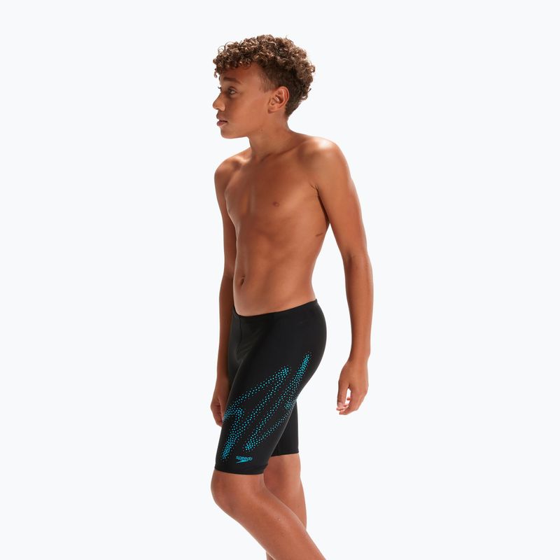 Speedo Hyper Boom Logo Placement bambini jammer nuoto nero / bullone 6