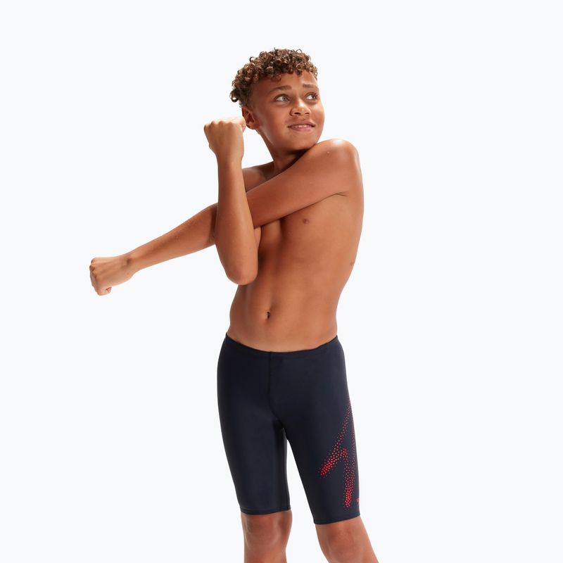 Speedo Hyper Boom Logo Placement - costumi da bagno per bambini true navy/fed red 5