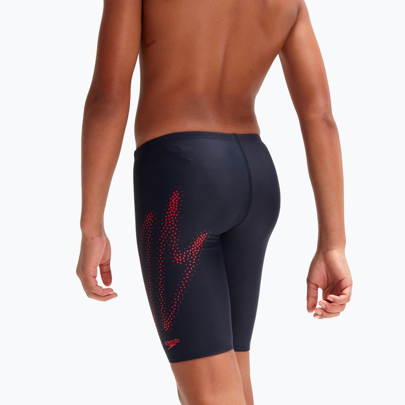 Speedo Hyper Boom Logo Placement - costumi da bagno per bambini true navy/fed red 7