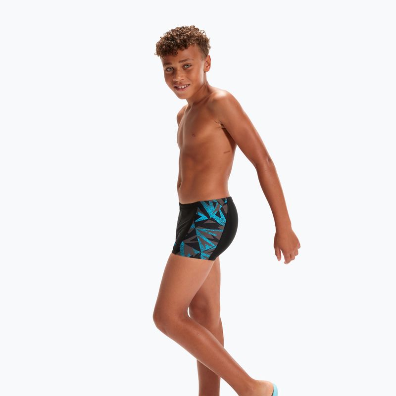 Speedo HyperBoom Placement - costume da bagno per bambini nero/bullone/tortora 6