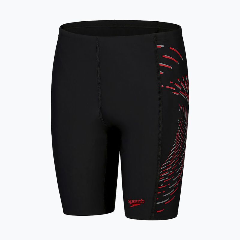 Speedo Plastisol Placement - paraurti da nuoto per bambini nero/rosso/fedro/grigio mela 4