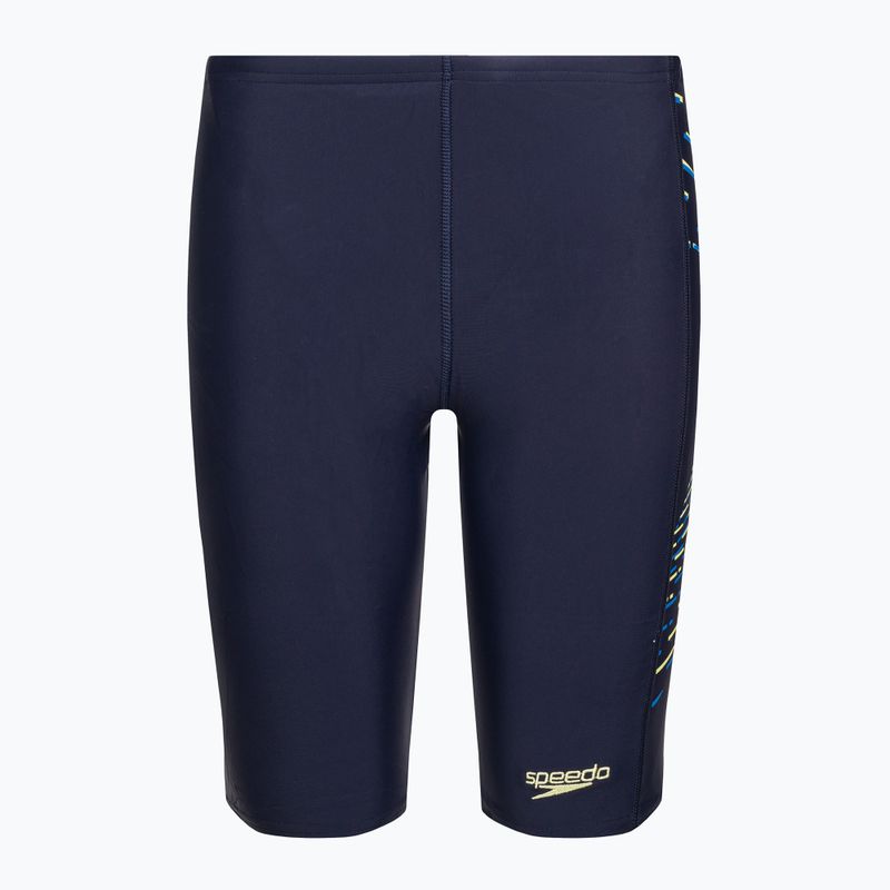 Speedo Plastisol Placement, costume da bagno per bambini true navy/bondi blue/spritz