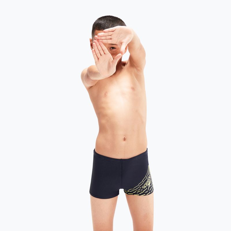 Speedo Medley Logo pantaloncini da bagno da bambino in vero blu/spritz 5