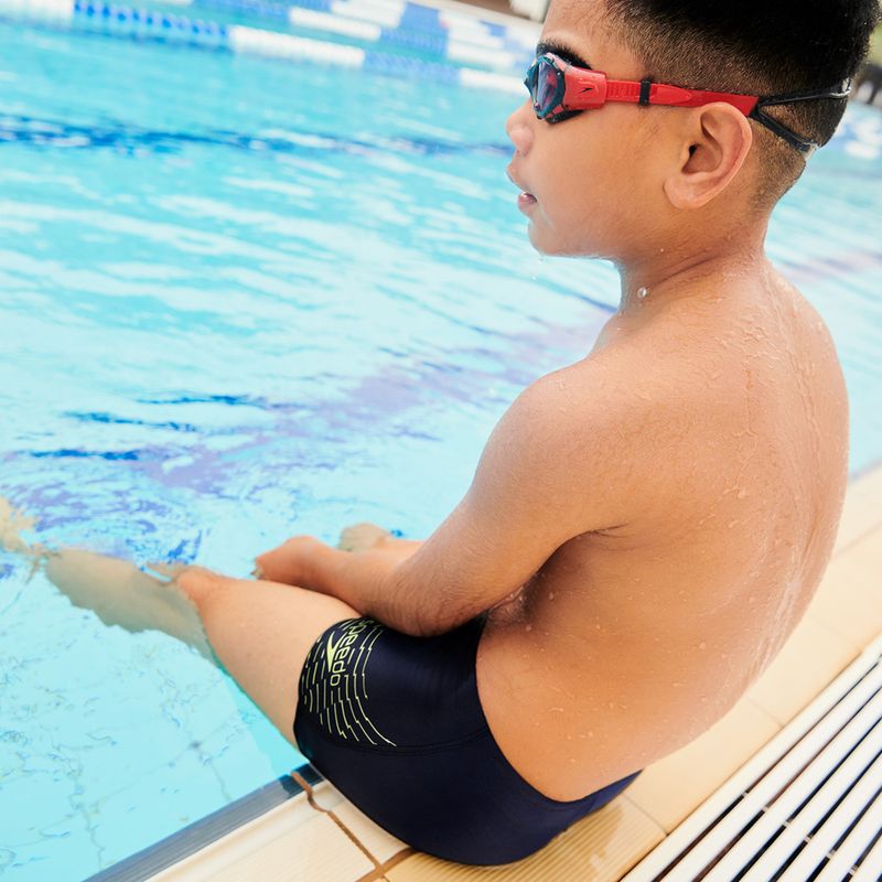 Speedo Medley Logo pantaloncini da bagno da bambino in vero blu/spritz 9