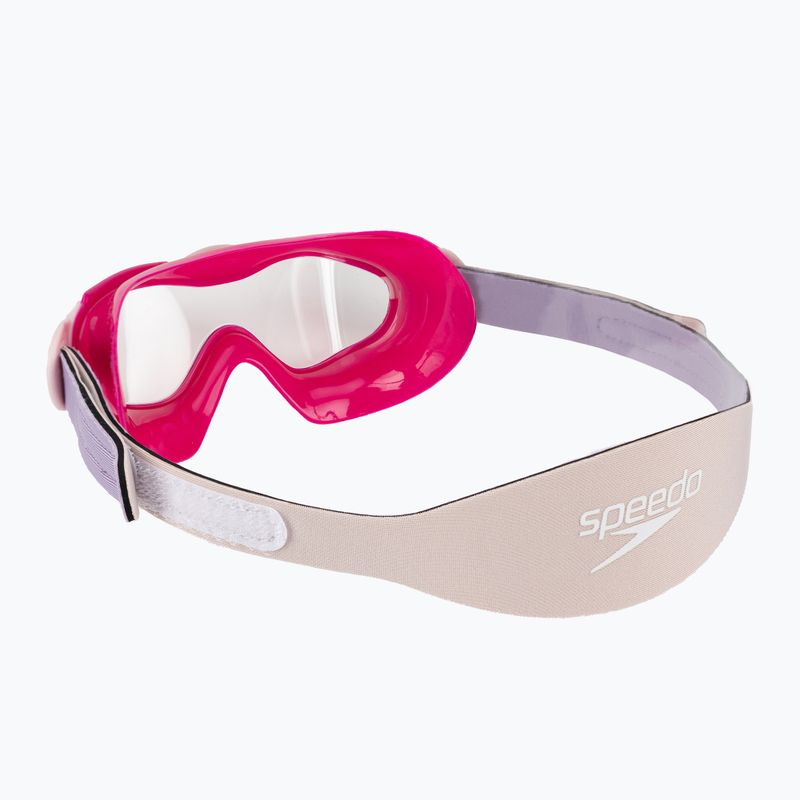 Maschera da nuoto per bambini Speedo Sea Squad Jr rosa elettrico/lilla di Miami/fioritura/chiaro 4