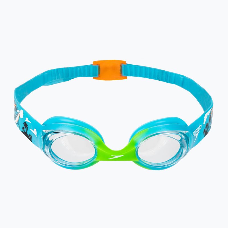 Occhialini da nuoto Speedo Illusion Infant blu/verde fluo/arancione fluo/chiaro 2