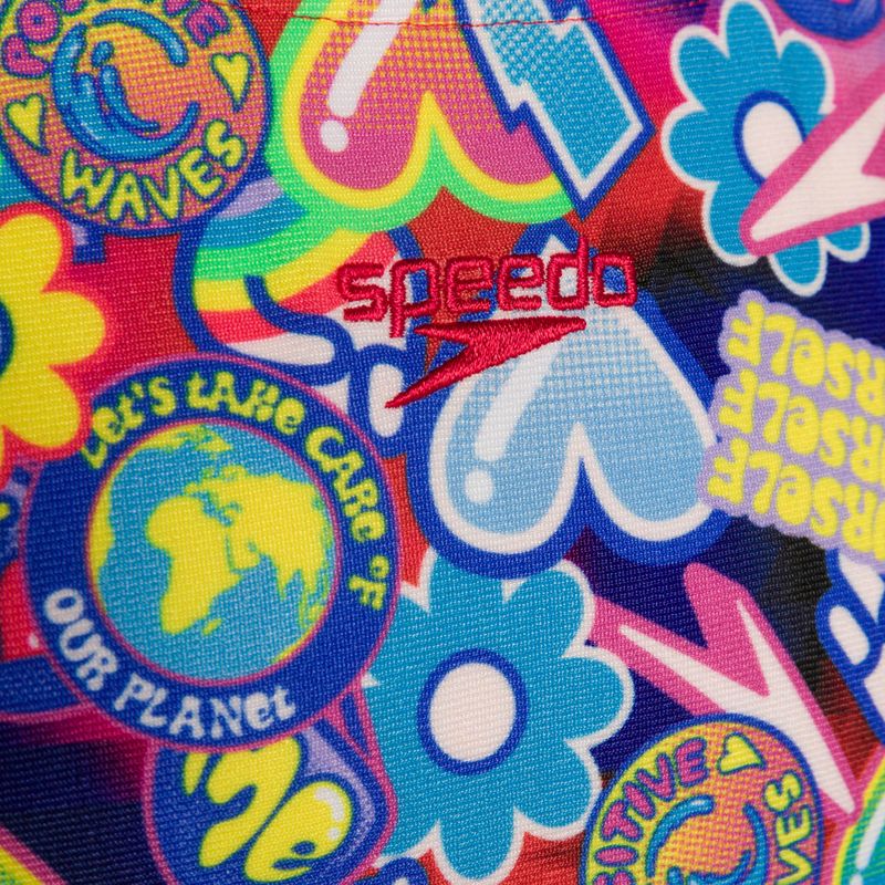 Speedo Digital Allover Splashback tr navy/rosso/blu fiamma costume intero per bambini 3