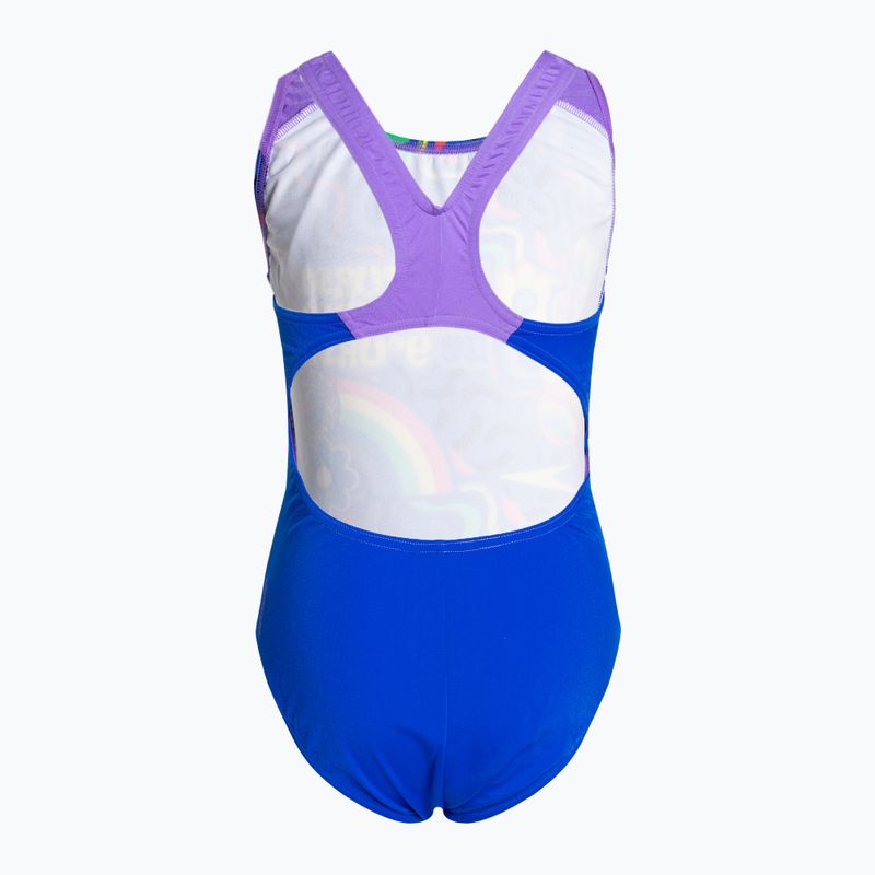 Speedo Digital Placement Splashback costume intero da bambino blu flame/miami lilac 2