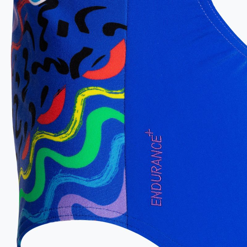 Speedo Digital Placement Splashback costume intero da bambino blu flame/miami lilac 4