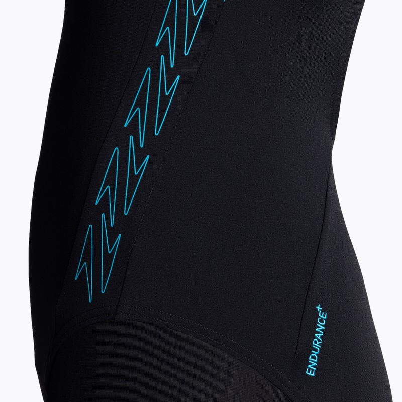 Costume intero Speedo Hyperboom Splice Flyback donna nero/bullone/tortora 3