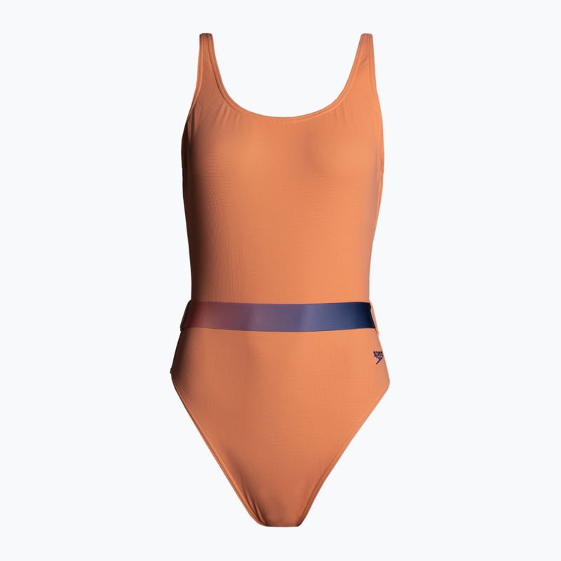 Costume intero Speedo Belted Deep U-Back donna soft coral/miami lilac/ammonite