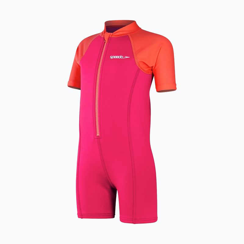 Speedo Learn To Swim Costume intero da bambino in neoprene rosa ciliegia/corallo