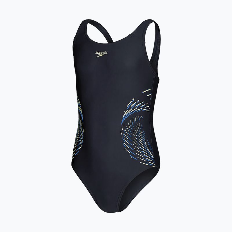 Speedo Plastisol Placement Muscleback, costume intero da bambino, true navy/bondi blue 3