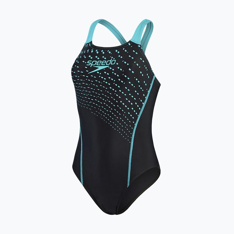 Speedo Medley Logo Medalist nero/acquario costume intero da donna