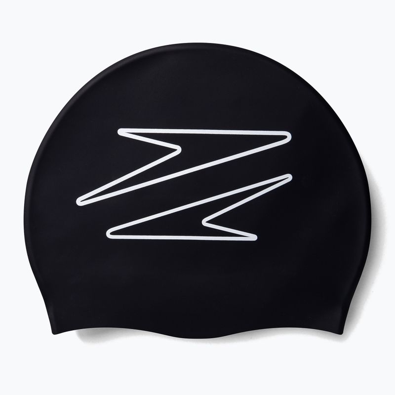 Speedo Cuffia in silicone stampato nero/bianco 3