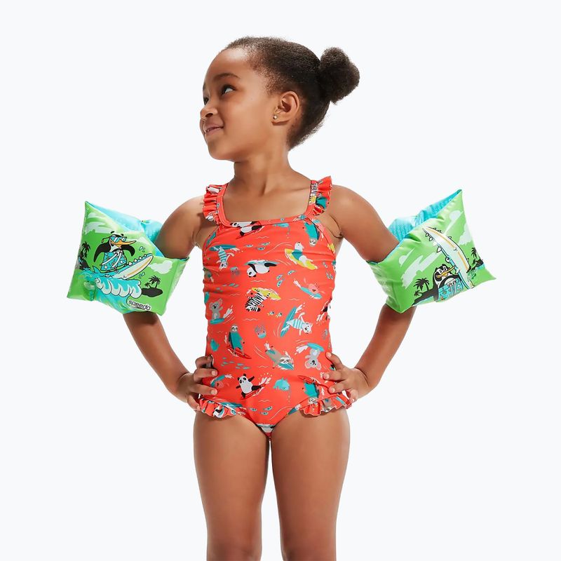 Guanti da nuoto per bambini con stampa del personaggio Speedo chima azzurro/verde fluo 5