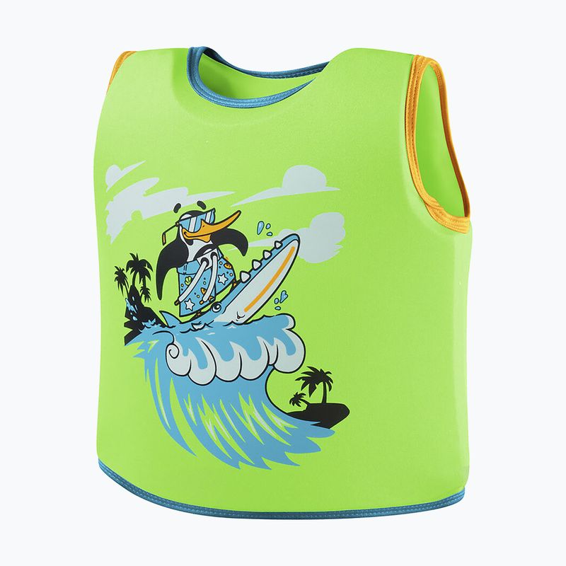 Speedo Gilet galleggiante stampato per bambini chima azzurro/verde fluo 5