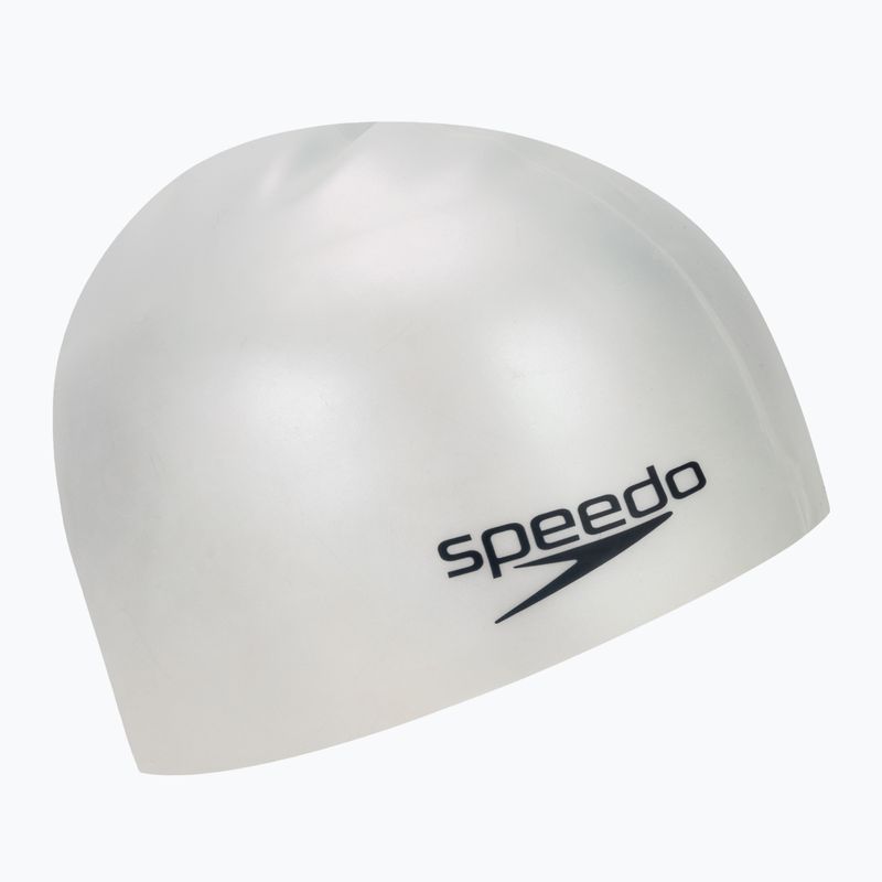 Cuffia Speedo Plain Moulded in silicone bianco perlato
