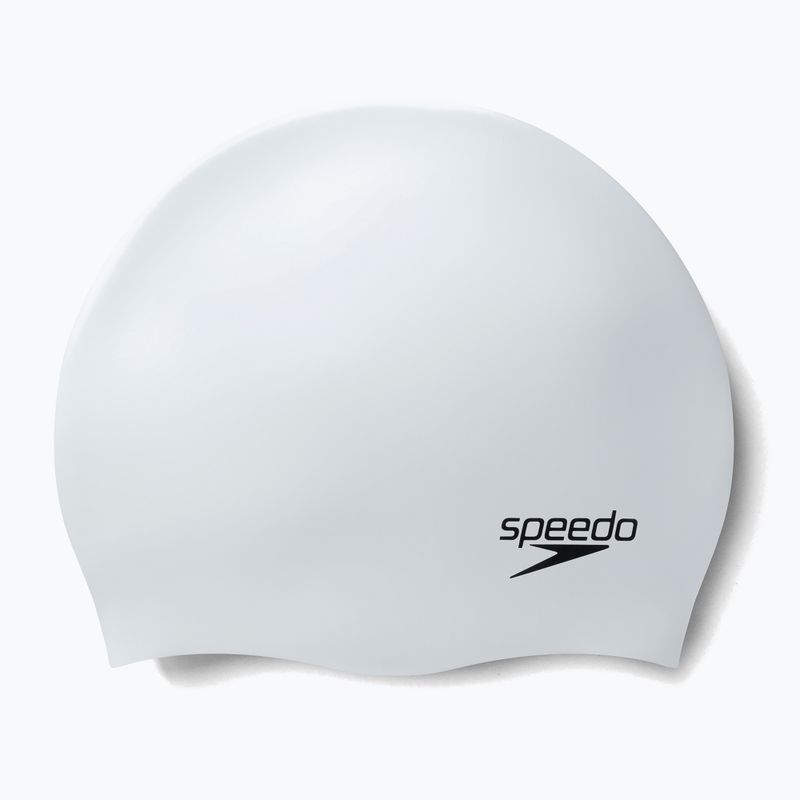 Cuffia Speedo Plain Moulded in silicone bianco perlato 5