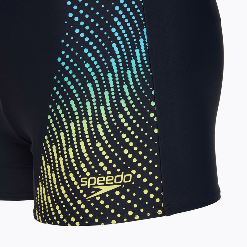 Boxer da nuoto da uomo Speedo Placement Aquashort blue/yellow 3