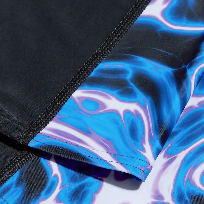 Speedo Allover Digi V-Cut uomo, pantalone da bagno nero/blu 7