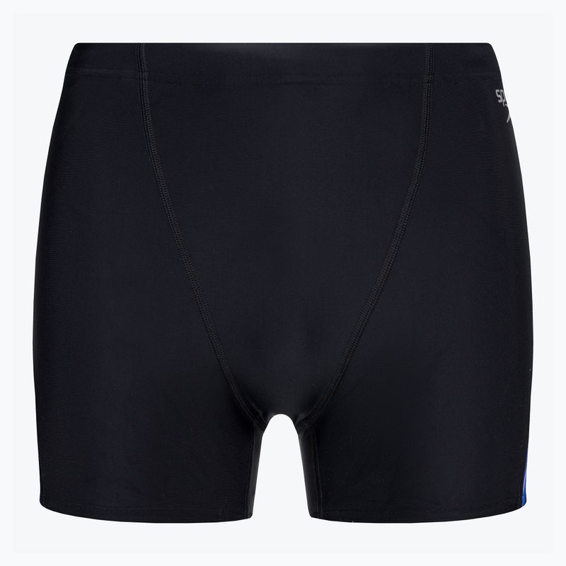 Speedo Uomo Allover Digi V-Cut Aquashort boxer da bagno nero/blu