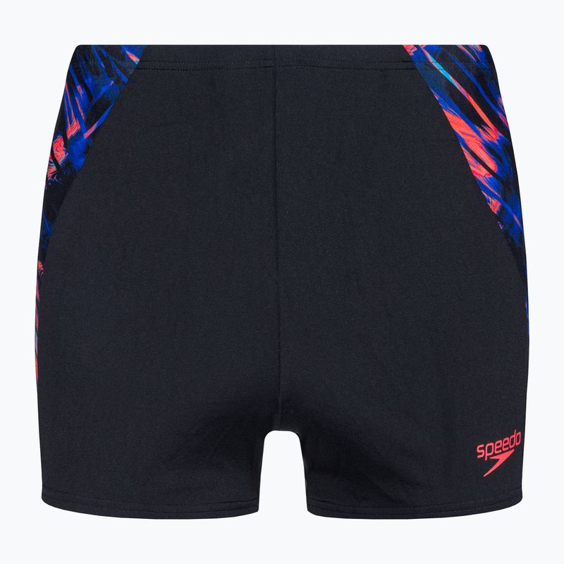 Pantaloncini da bagno Speedo Eco END+ Splice Aquashort da uomo nero/arancio