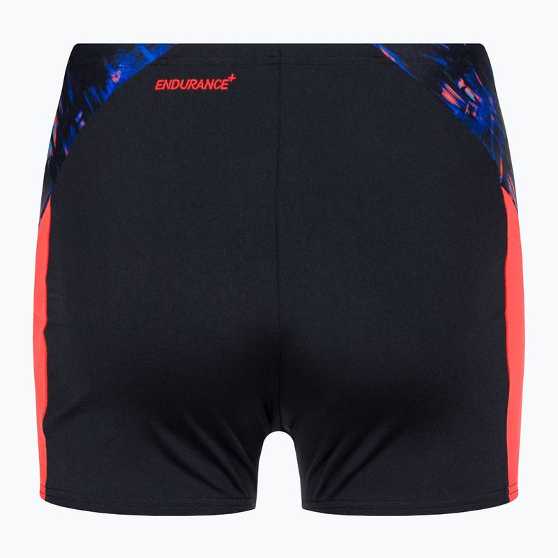 Pantaloncini da bagno Speedo Eco END+ Splice Aquashort da uomo nero/arancio 2