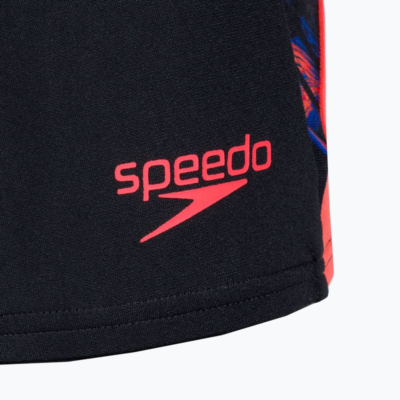 Pantaloncini da bagno Speedo Eco END+ Splice Aquashort da uomo nero/arancio 3