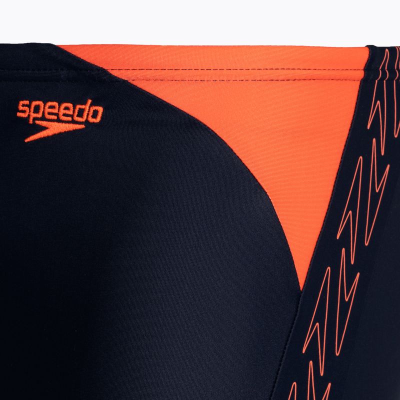 Speedo Hyper Boom Logo Splice, costume da bagno per bambini, blu/arancio 4