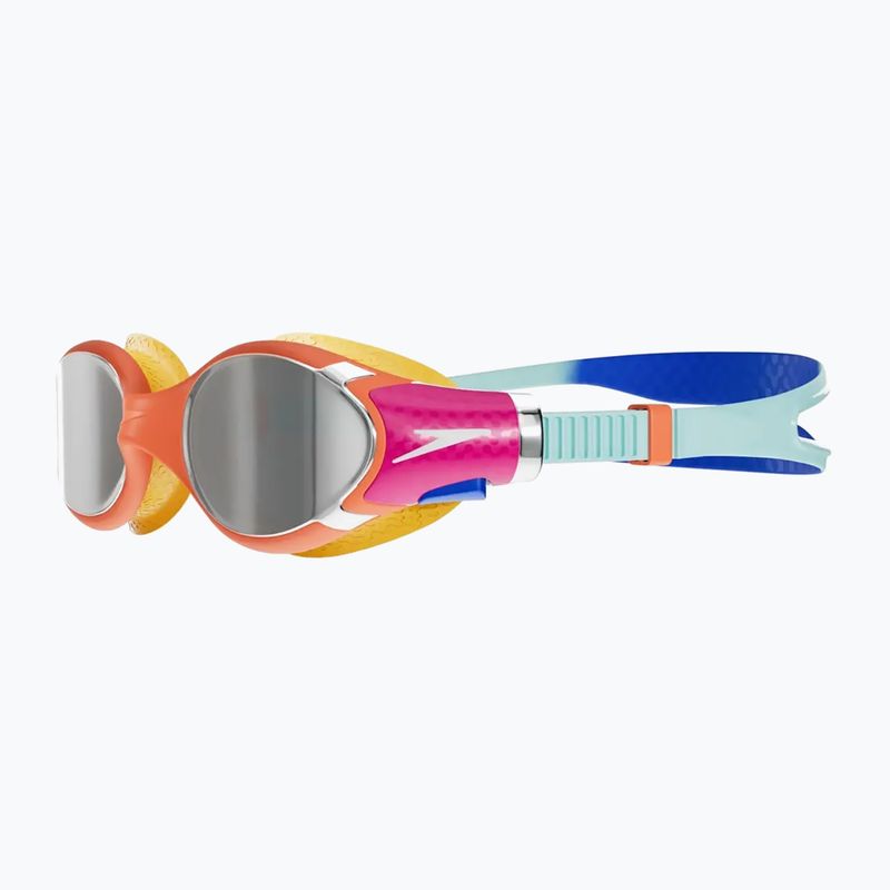 Occhialini da nuoto per bambini Speedo Biofuse 2.0 Mirror cobalt pop/blu marino/arancio vulcanico 2