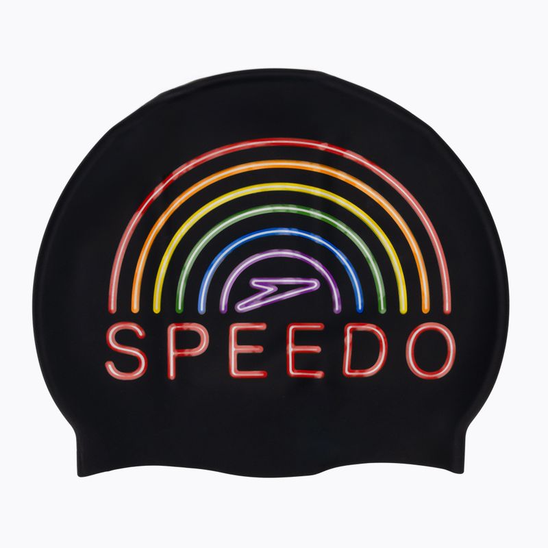 Cuffia Speedo in silicone stampato con orgoglio arcobaleno